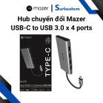 Hub chuyển đổi Mazer USB-C to USB 3.0 x 4 ports