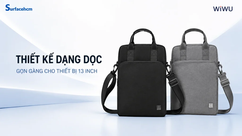 Túi WiWU Alpha Vertical Double Layer thiết kế dạng dọc 13 inch