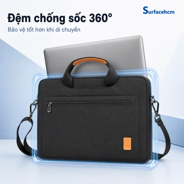 Túi WiWU Pioneer Shoulder với lớp đệm chống sốc 360 độ