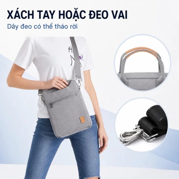 Đeo vai túi xách WiWU Tablet Bag 12.9 màu Xám