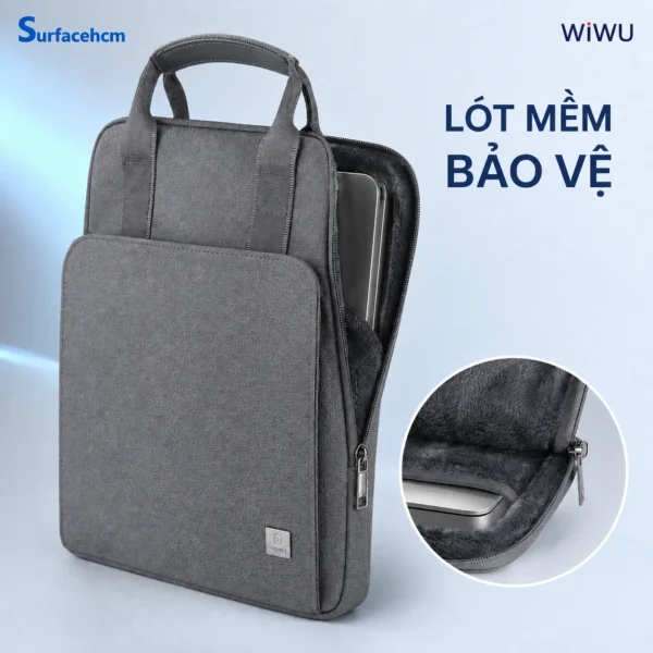Lớp lót mềm bên trong túi WiWU Alpha Vertical