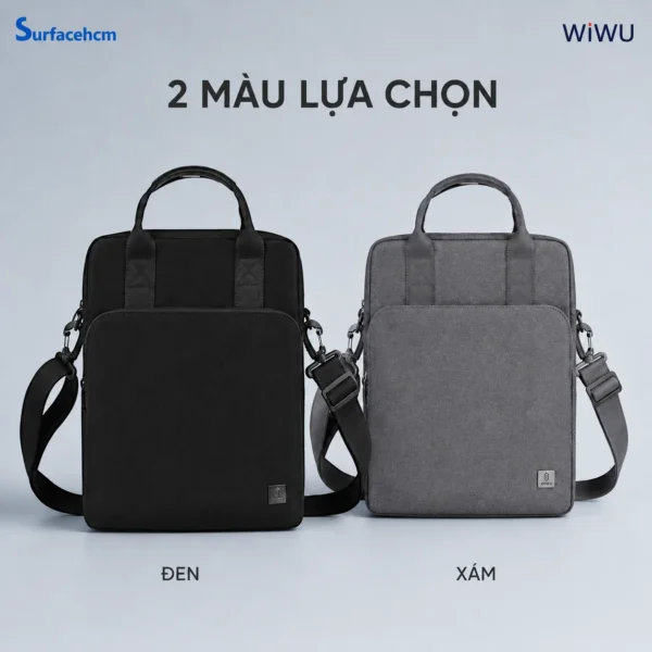 Hai màu Đen và Xám của túi WiWU Alpha Vertical