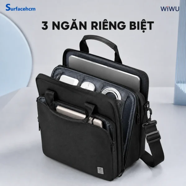 Ba ngăn chứa phụ kiện của túi WiWU Alpha Vertical