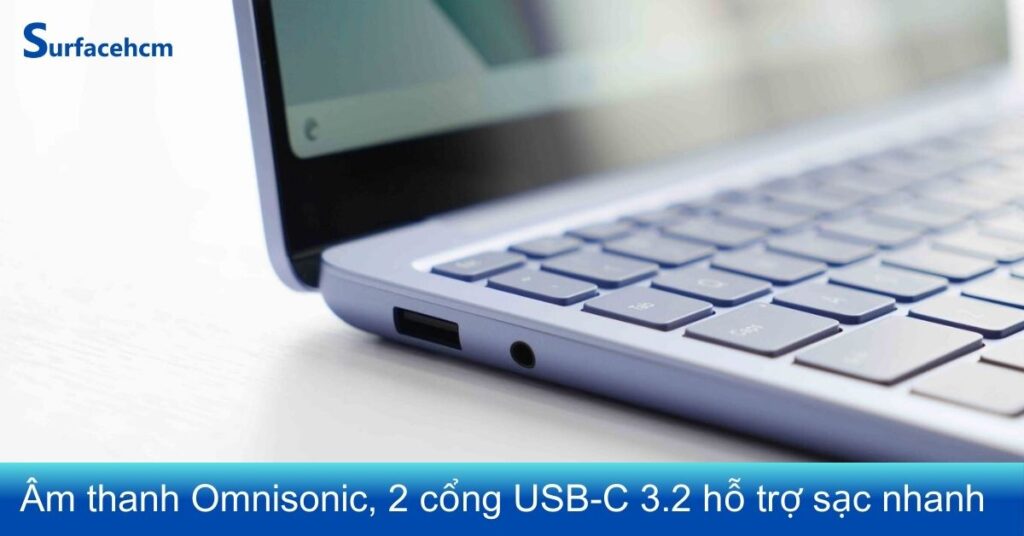 Cổng kết nối của Surface Laptop 13 inch Ocean 16GB 512GB