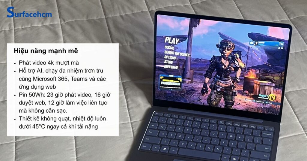 Hiệu năng của Surface Laptop 13 inch Violet 16GB 512GB