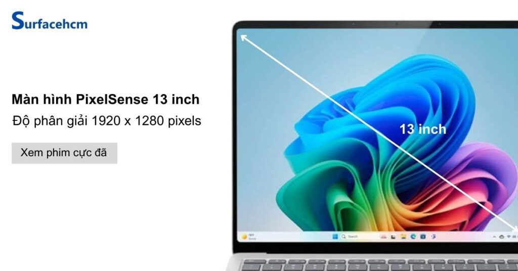 Màn hình của Surface Laptop 13 inch Platinum 16GB 256GB