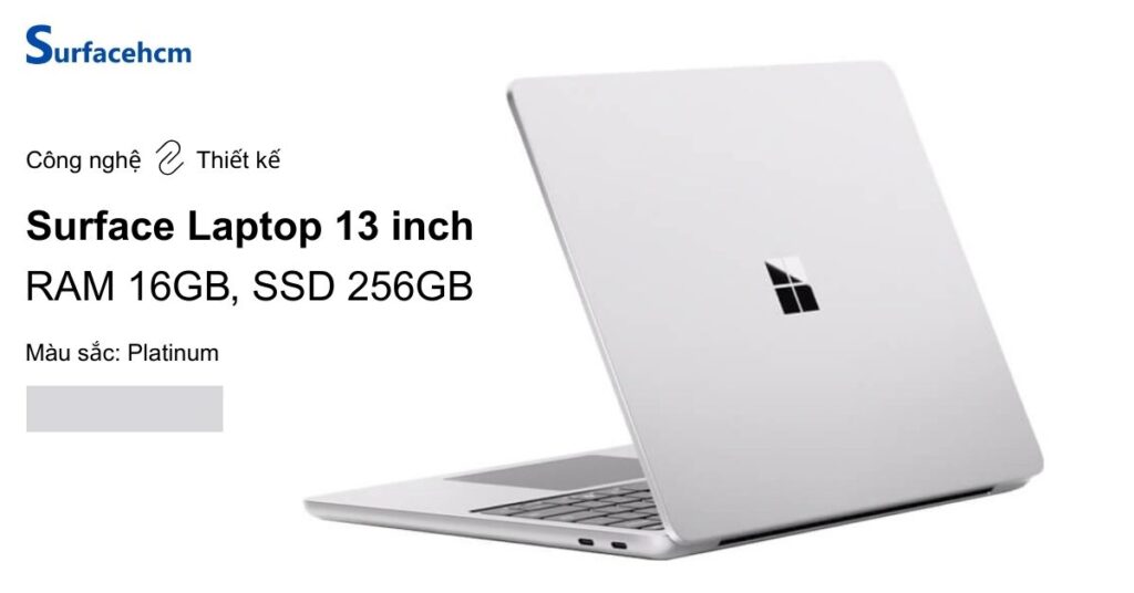 Surface Laptop 13 inch Platinum 16GB 256GB