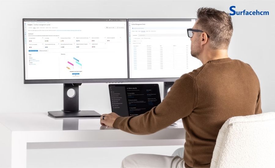 Surface Laptop 5G trang bị 6 anten động và hỗ trợ eSIM/NanoSIM, đảm bảo kết nối liền mạch ở mọi nơi.