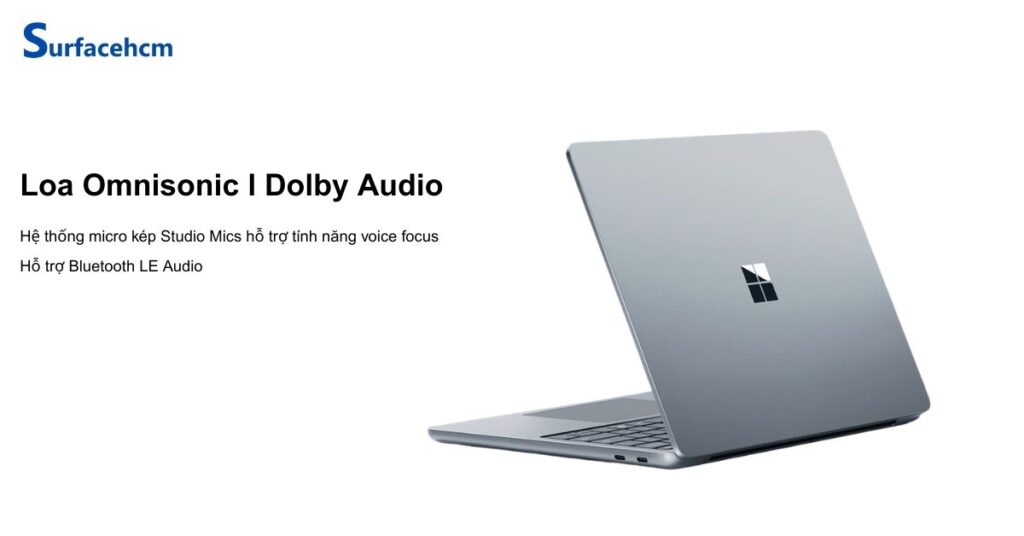 Hệ thống loa Surface Laptop 13 inch có khả năng tạo âm bass tốt