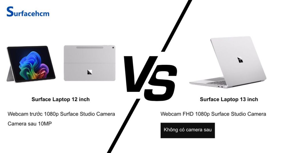 So sánh camera Surface Pro 12 inch với Surface Laptop 13 inch 