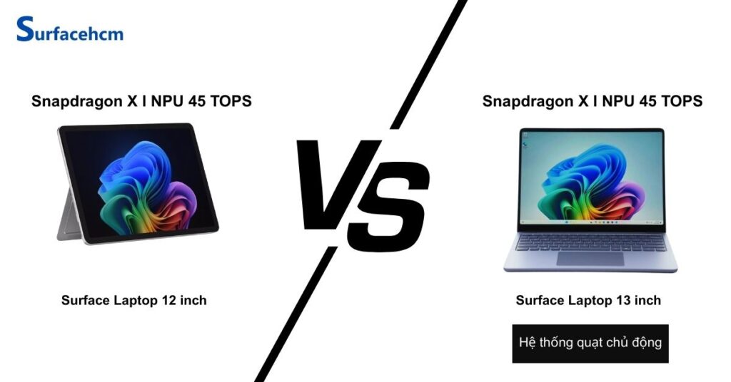 Hiệu năng của Surface Pro 12 inch và Surface Laptop 13 inch.