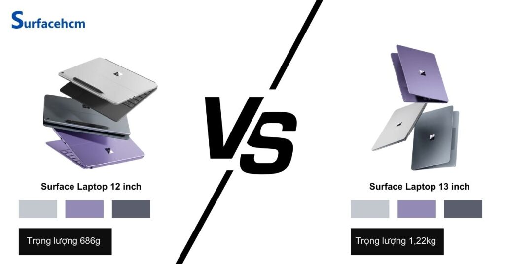 So sánh thiết kế Surface Pro 12 Inch và Surface Laptop 13 Inch
