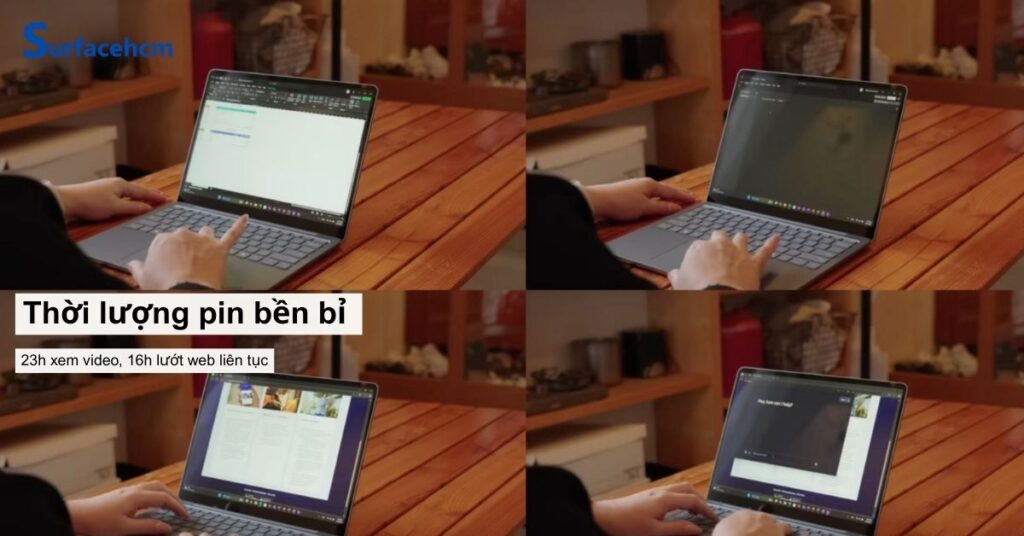 Thời lượng Pin Surface Laptop 13 inch là điểm mạnh