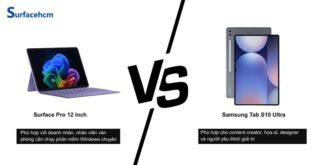 nen mua surface pro 12 inch va samsung galaxy tab s10 ultra