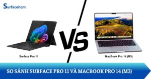 So sánh Surface Pro 11 và MacBook Pro 14 M3