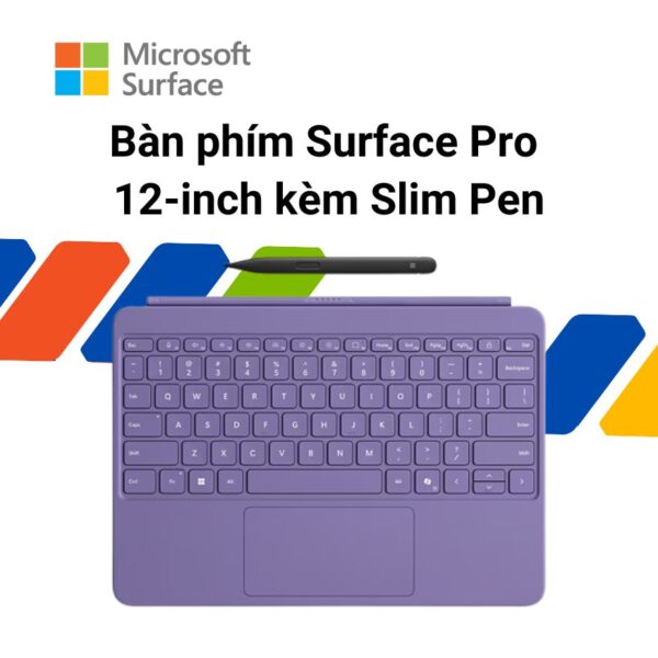 surface pro 12 inch keyboard slim pen violet