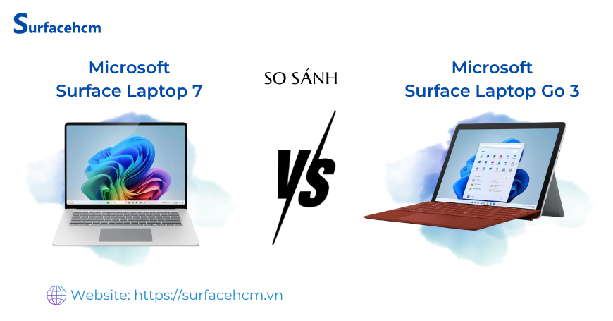 So sánh Surface Laptop 7 và Surface Laptop Go 3