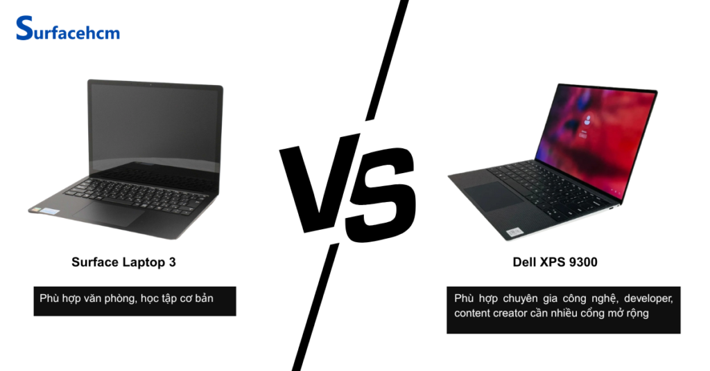 Nên mua Surface Laptop 3 và Dell XPS 9300