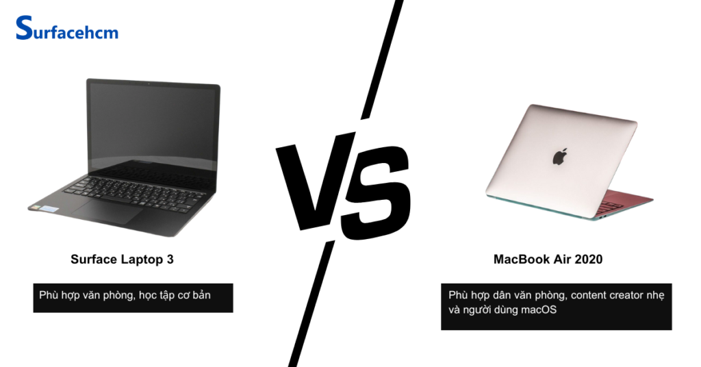 Mua Surface Laptop 3 hay MacBook Air 2020