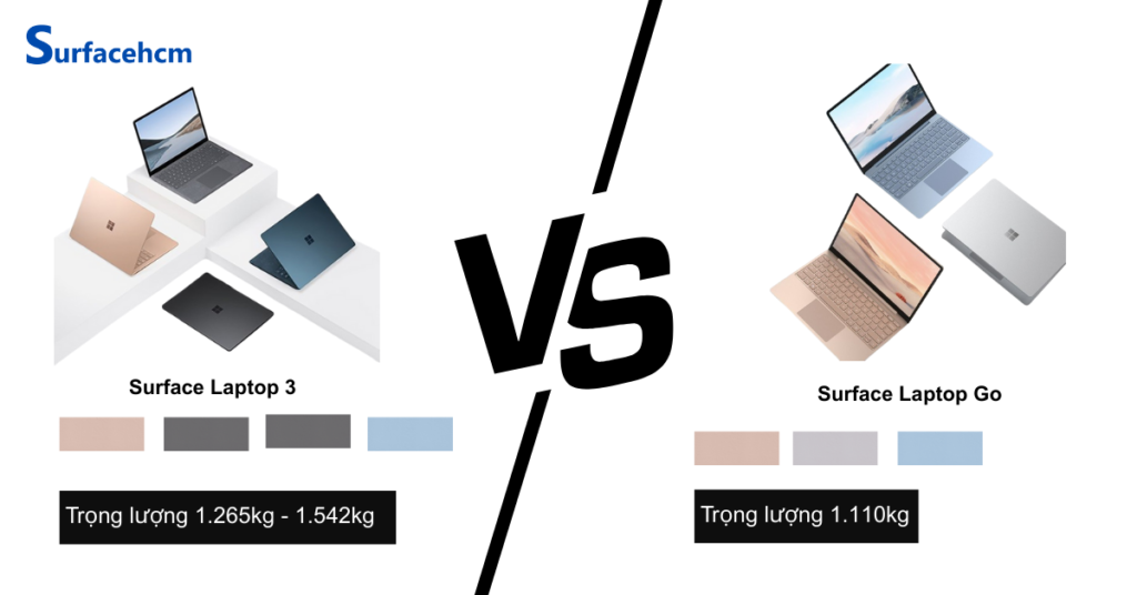 Thiết kế Surface Laptop 3 và Surface Laptop Go