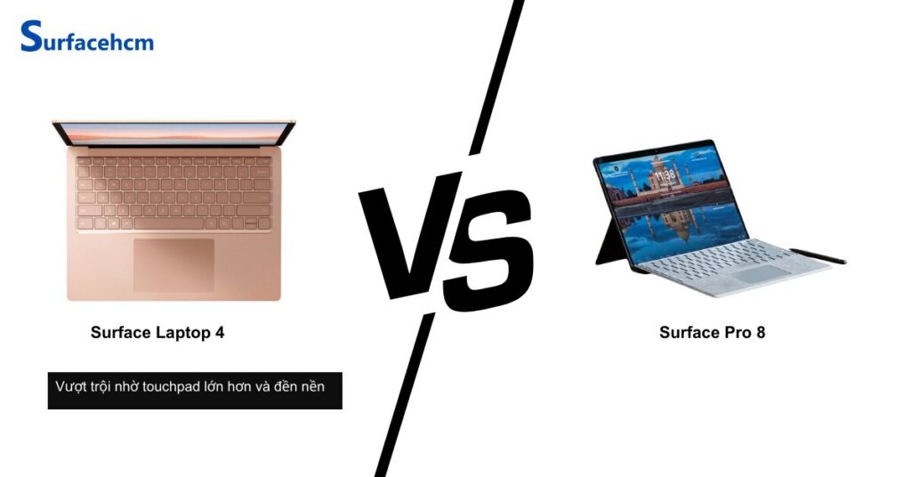 Bàn phím và touchpad của Surface Laptop 4 cho trải nghiệm tốt hơn Pro 8
