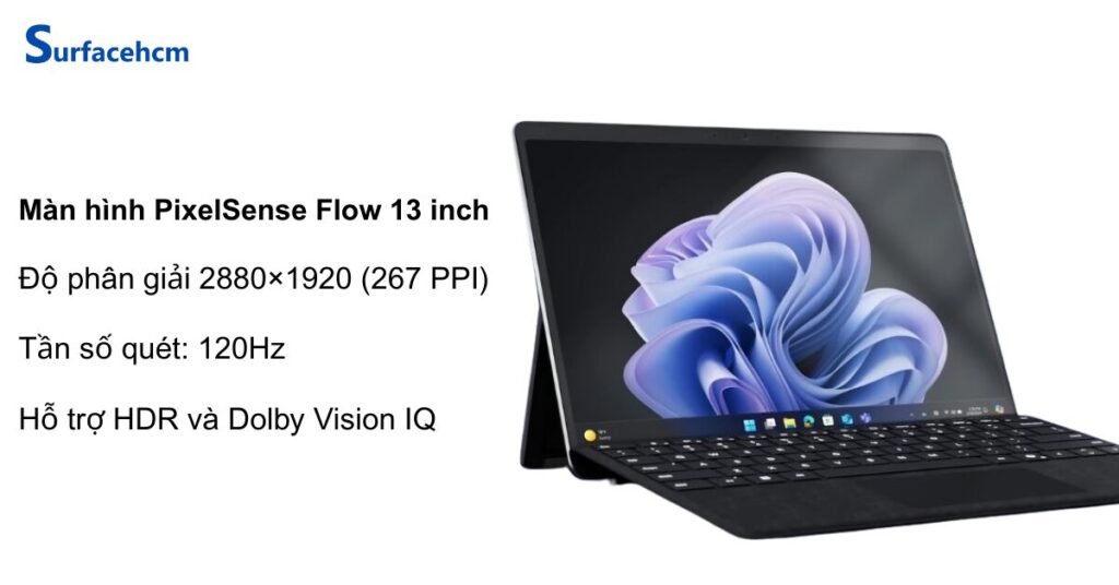 Surface Pro 10 trang bị màn hình hiển thị sống động