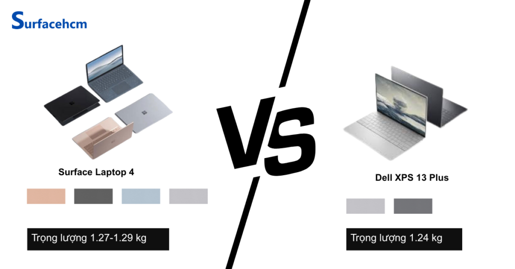 Surface Laptop 4 nhiều màu hơn Dell XPS 13 Plus