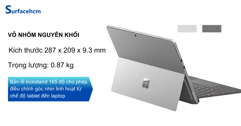 Surface Pro 10 Business thiết kế mỏng nhẹ