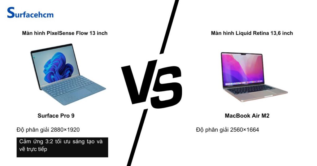 Surface Pro 9 có ưu điểm là màn hình cảm ứng có thể vẽ trực tiếp lên màn laptop.