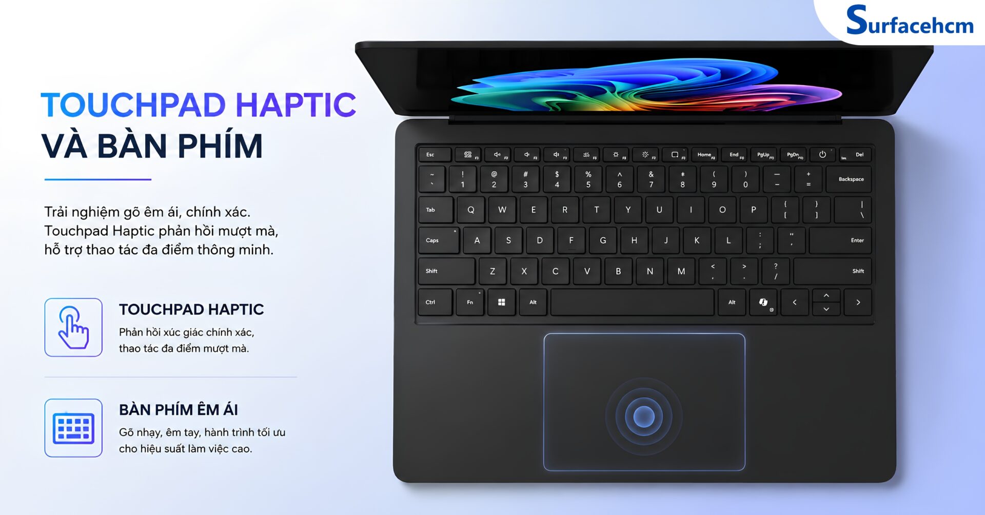 Touchpad Haptic Và Bàn Phím Mang Lại Trải Nghiệm Nhập Liệu Chính Xác