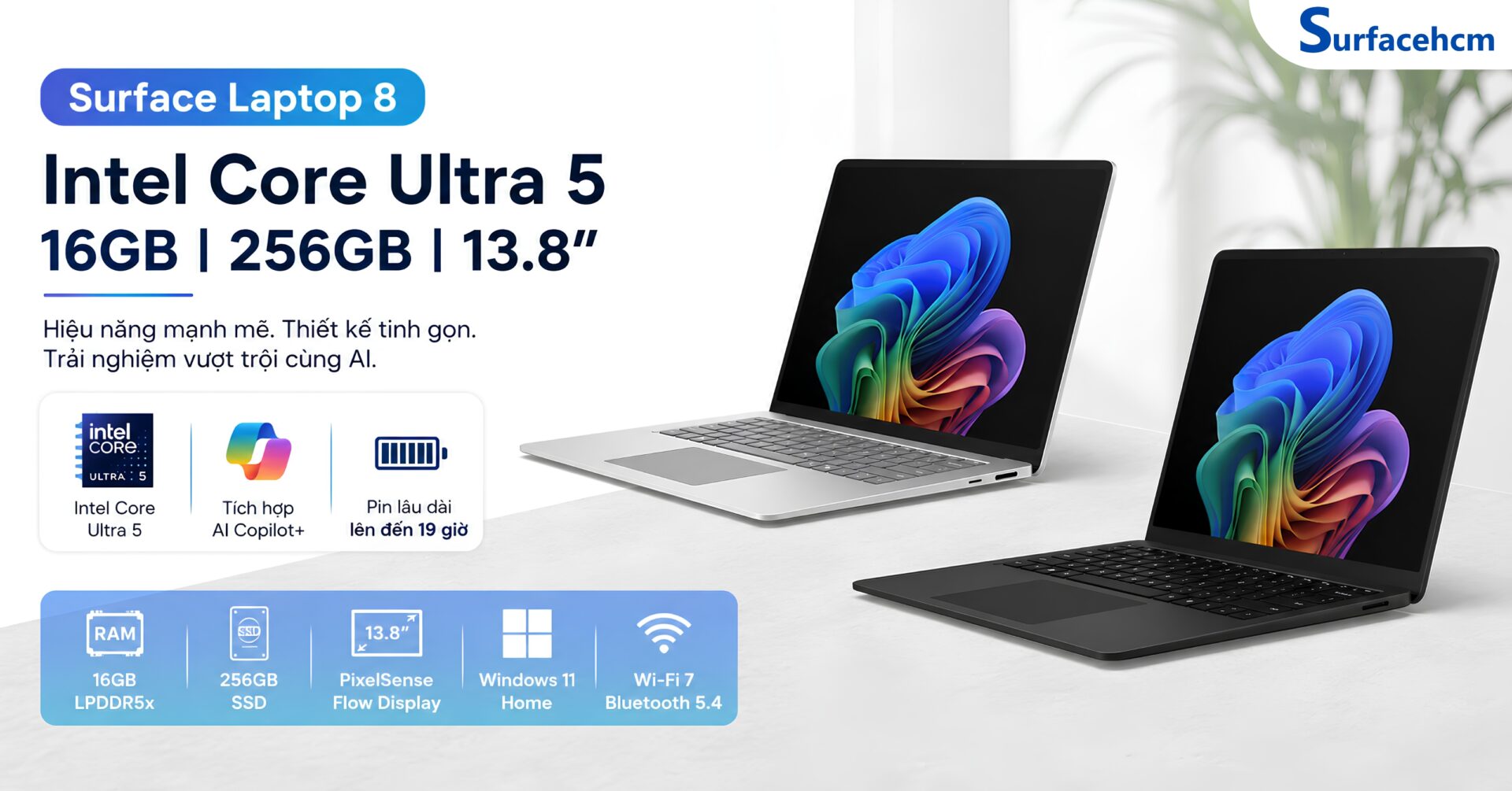 Surface Laptop 8 Intel Core Ultra 5 16GB 256GB 13.8″ Chính Hãng