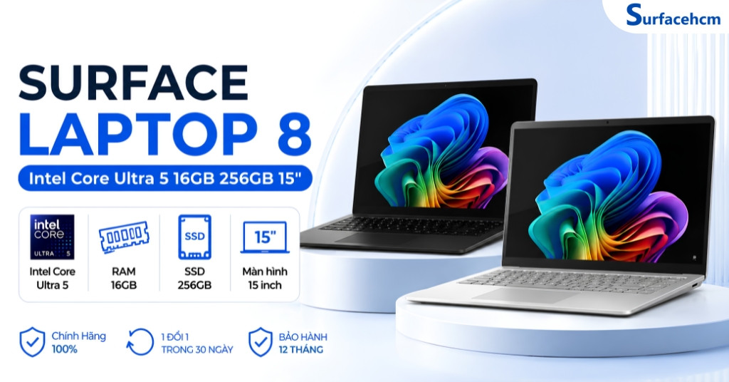 Surface Laptop 8 Intel Core Ultra 5 16GB 256GB 15" Chính Hãng