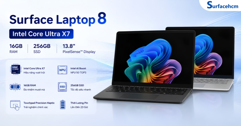 Surface Laptop 8 Intel Core Ultra X7 16GB 256GB 13.8" Chính Hãng