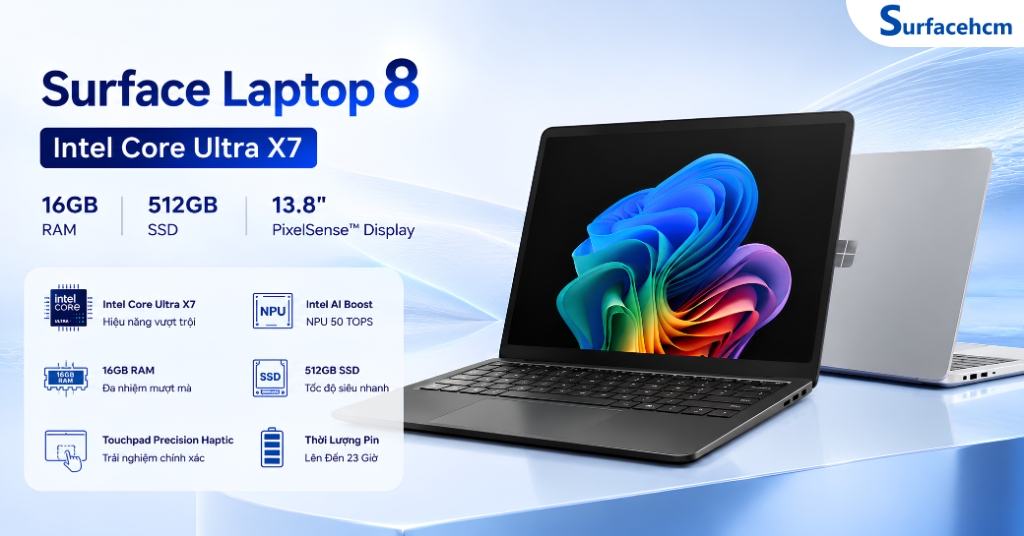 Surface Laptop 8 Intel Core Ultra X7 16GB 512GB 13.8" Chính Hãng