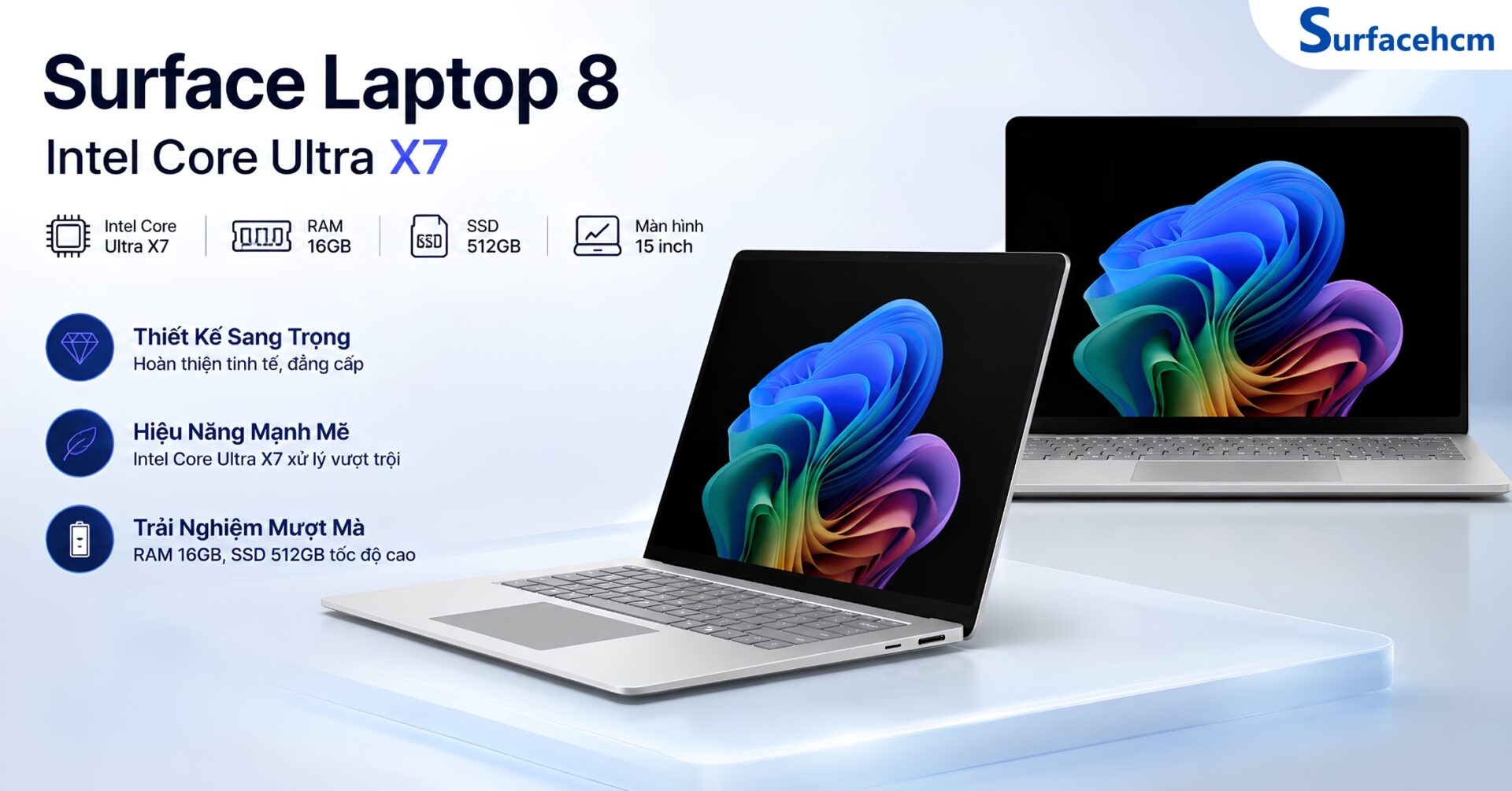 Surface Laptop 8 Intel Core Ultra X7 16GB 512GB 15" Chính Hãng