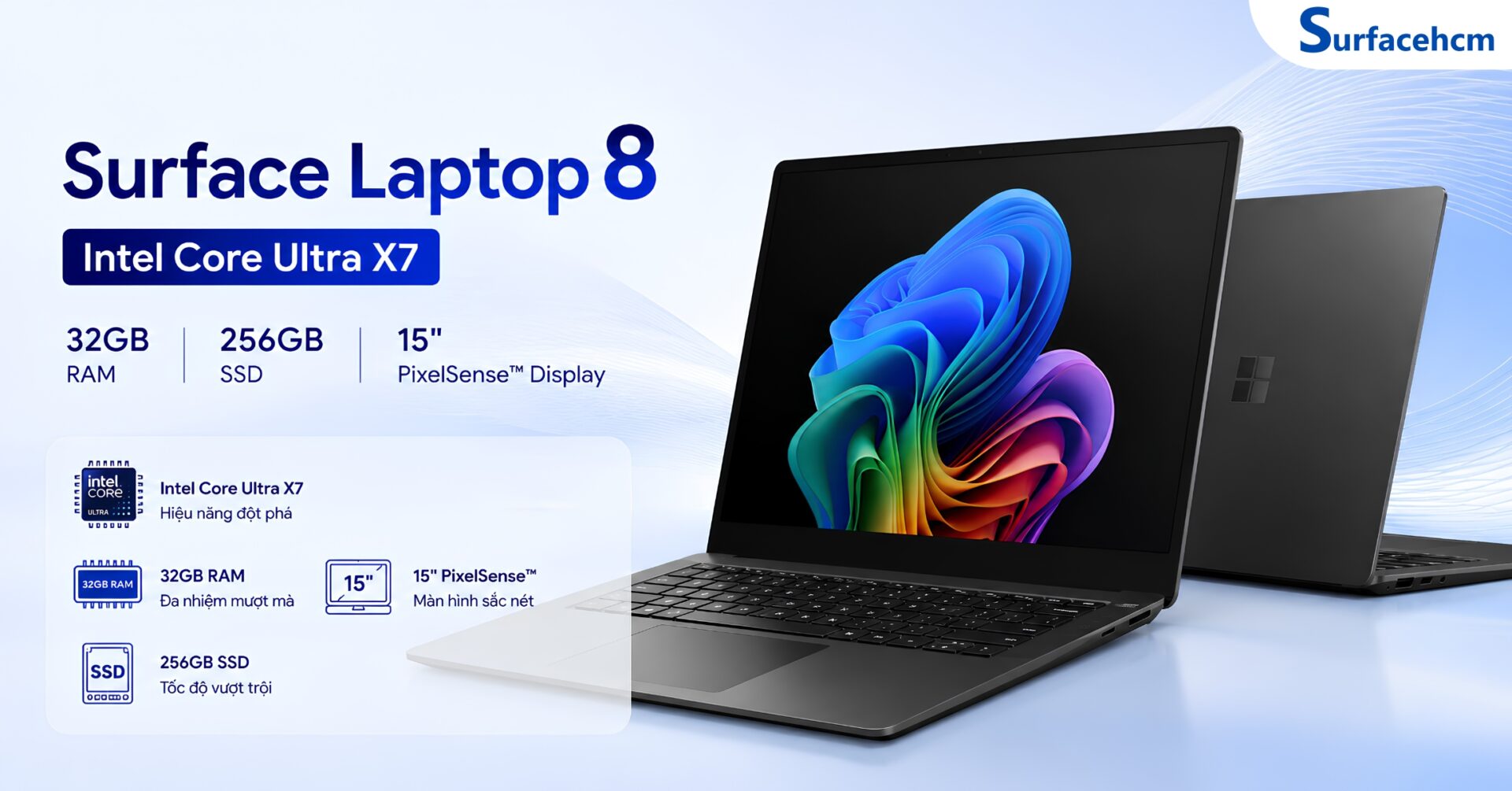 Surface Laptop 8 Intel Core Ultra X7 32GB 256GB 15" Chính Hãng