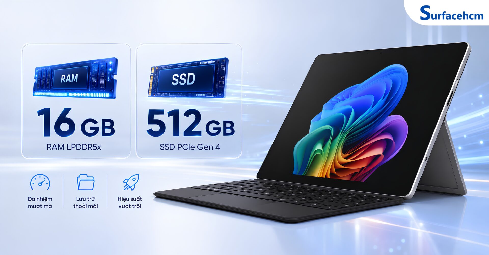 Surface Pro 12 Intel được Microsoft thiết kế dành cho nhóm khách hàng ưu tiên hiệu năng ổn định và khả năng tương thích với các phần mềm chuyên dụng trên nền tảng Windows