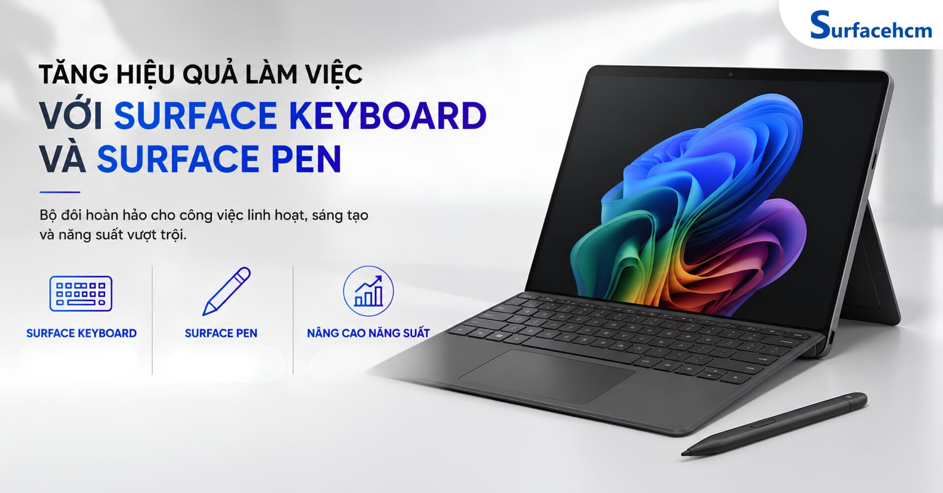 Linh Hoạt Hơn Với Surface Pro Keyboard Và Surface Slim Pen