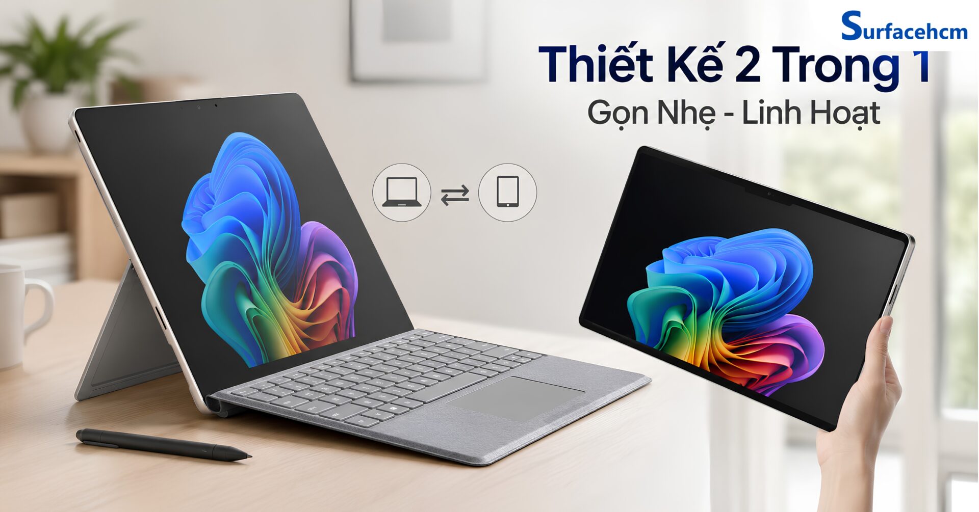 Thiết Kế 2 Trong 1 Giúp Làm Việc Linh Hoạt Hơn