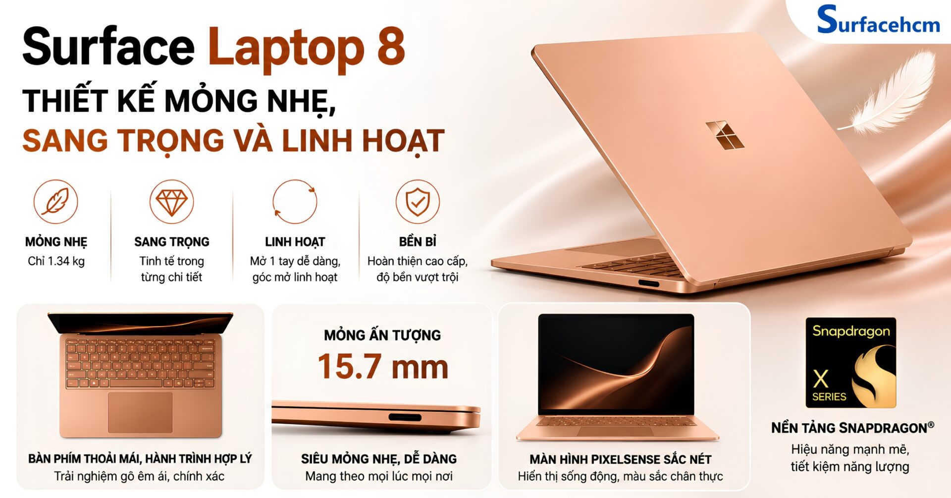 Thiết Kế Mỏng Nhẹ, Sang Trọng Và Linh Hoạt