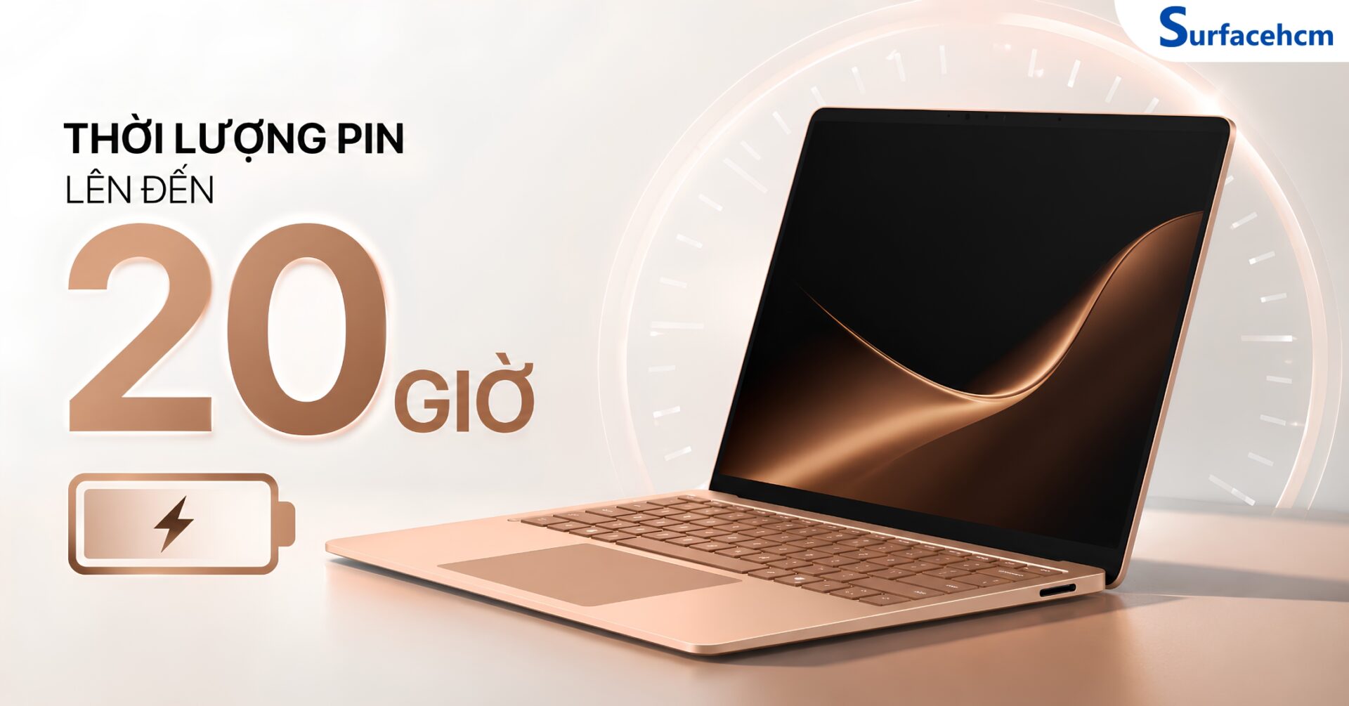 Thời Lượng Pin Lên Đến 20 Giờ, Sạc Nhanh Cho Cả Ngày Làm Việc