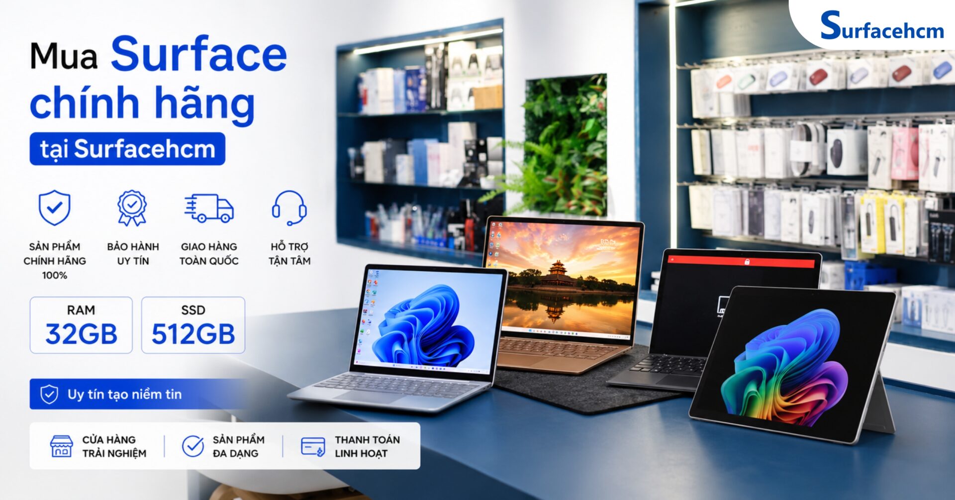 Mua Surface Pro 12 Snapdragon X2 Elite 32GB 1TB Chính Hãng Tại Surfacehcm