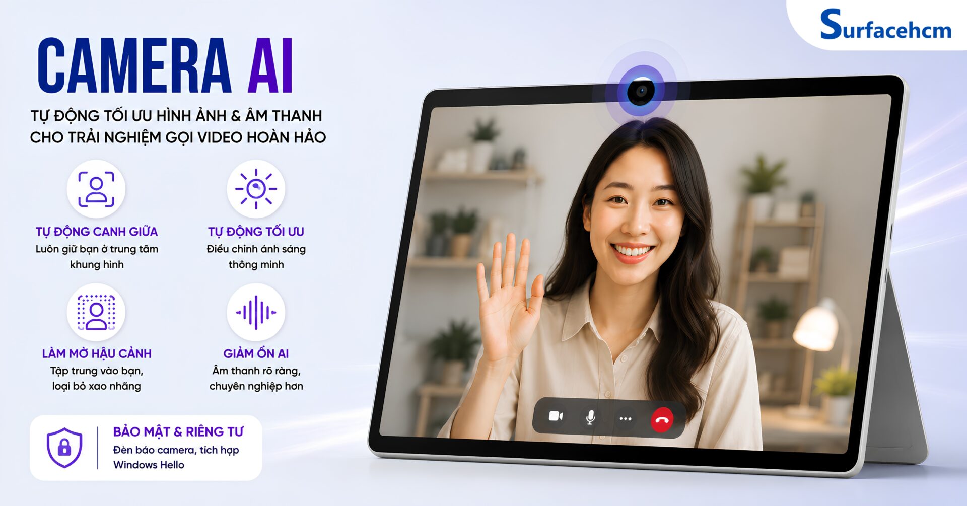 Camera AI Giúp Cuộc Họp Trực Tuyến Chuyên Nghiệp Hơ