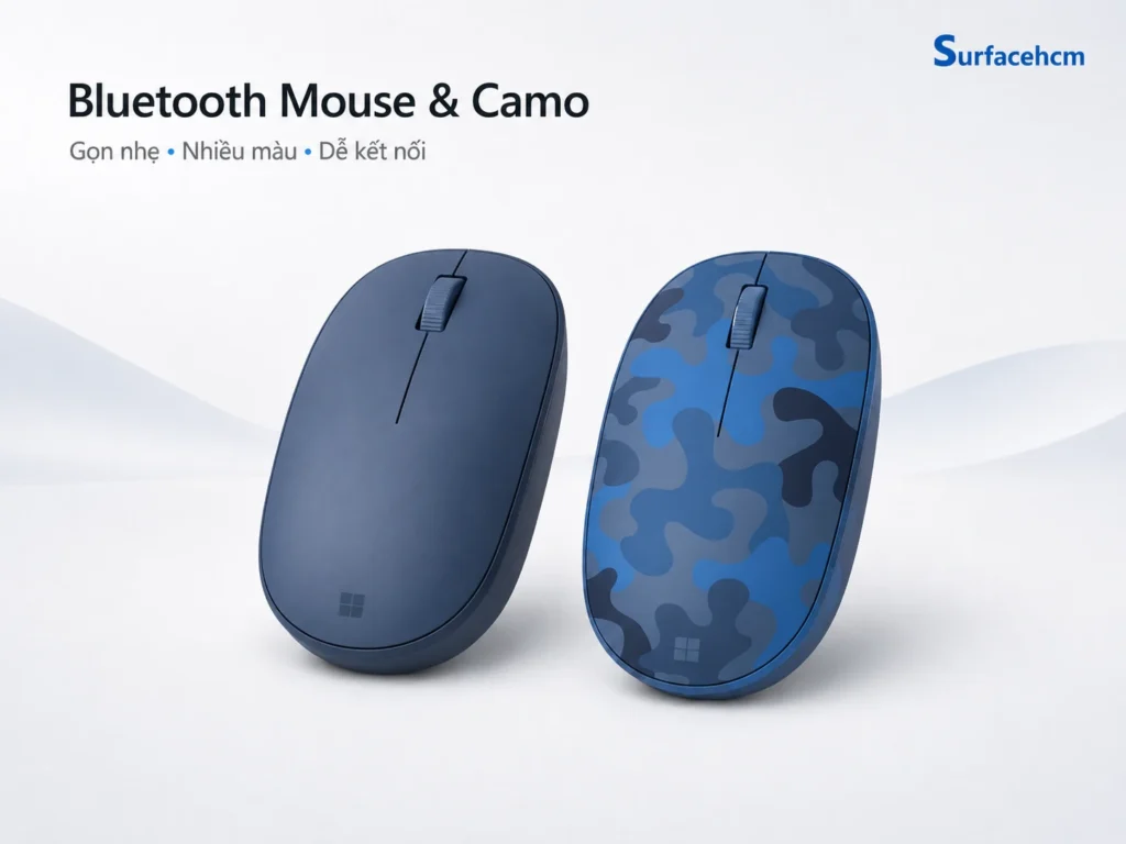 Chuột Bluetooth mouse blue và camo