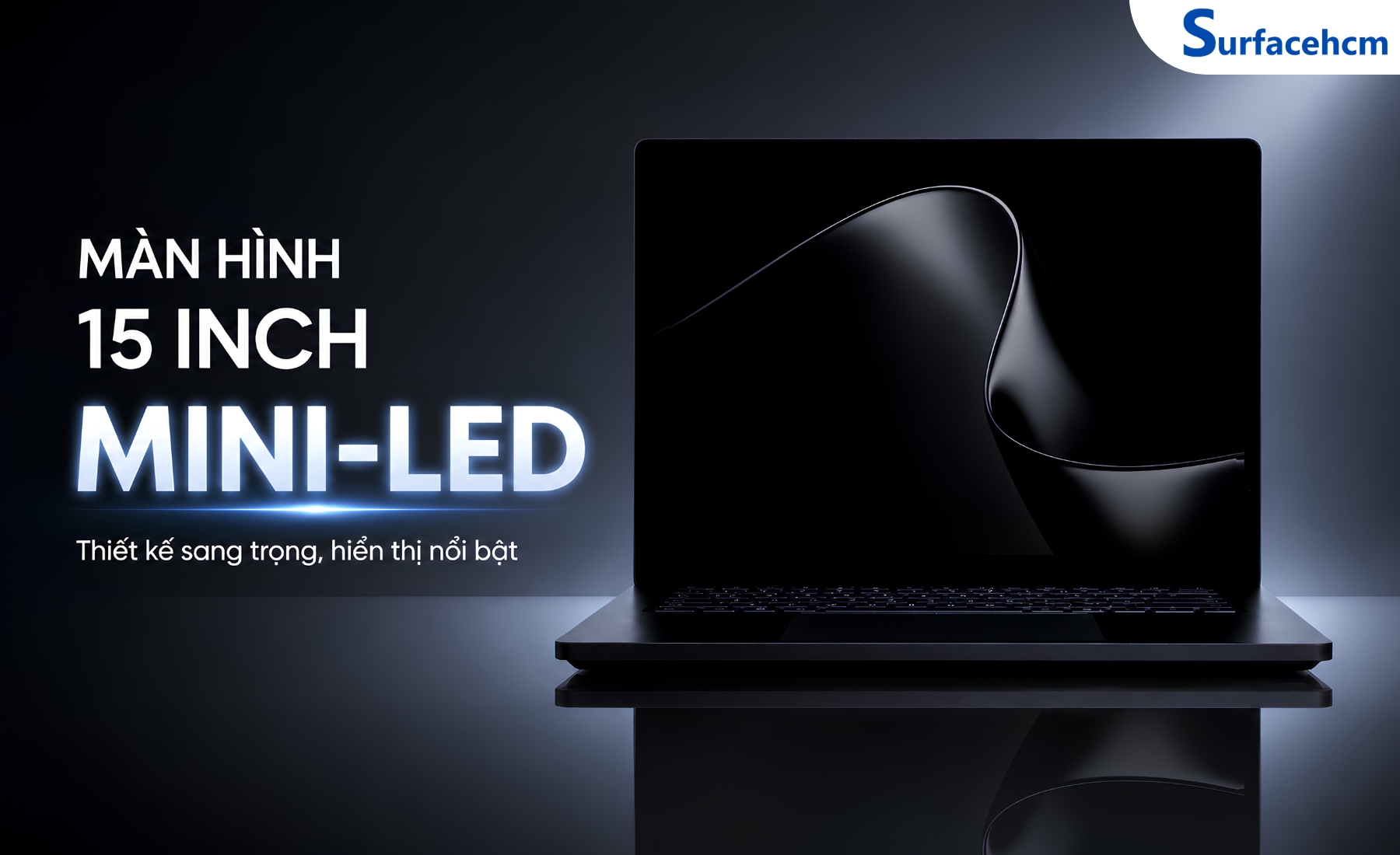 Surface Laptop Ultra sử dụng màn hình cảm ứng PixelSense Ultra mini-LED 15 inch, tỷ lệ 3:2, mật độ điểm ảnh 262 ppi và độ sáng HDR tối đa 2.000 nits
