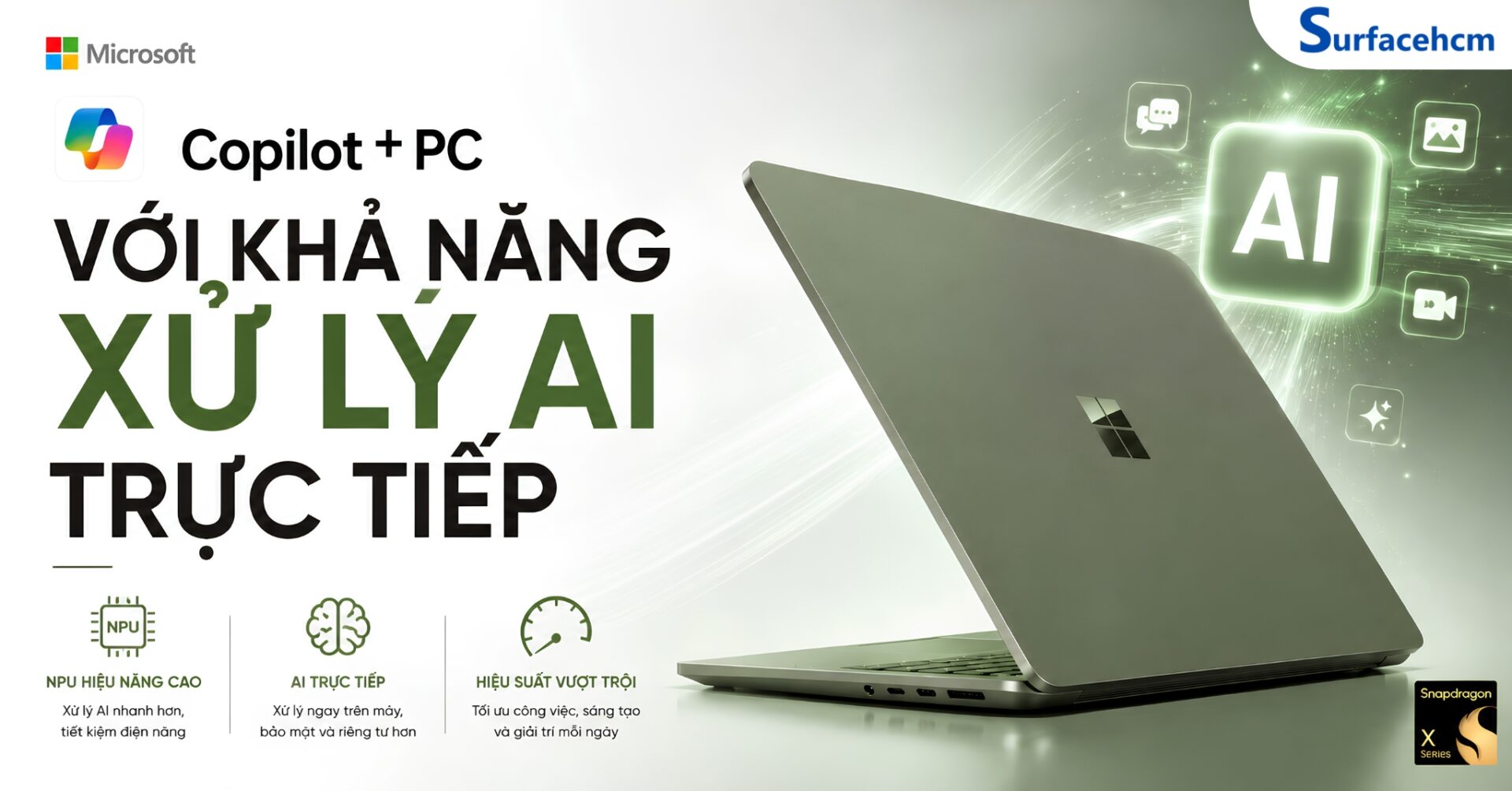 Copilot+ PC Với Khả Năng Xử Lý AI Trực Tiếp