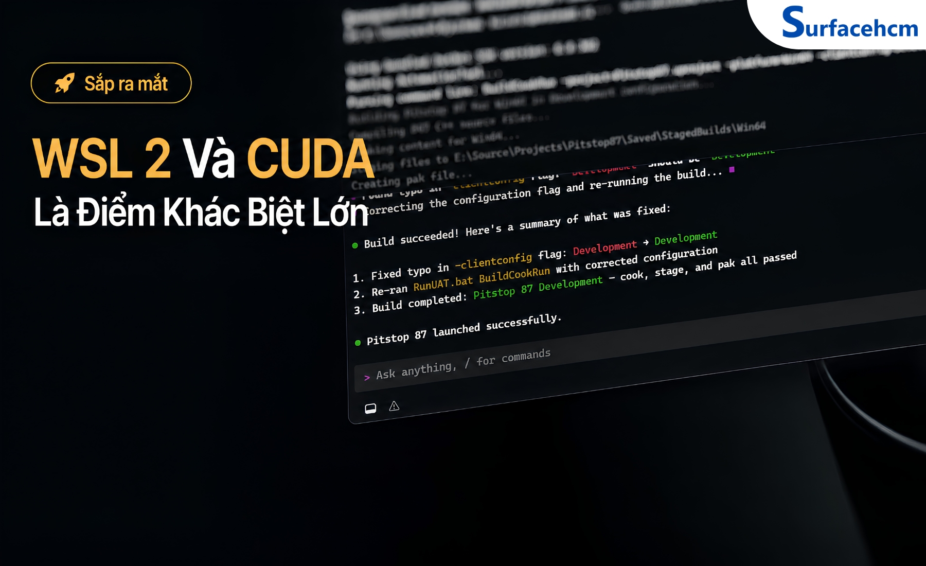 WSL 2 trên Surface RTX Spark Dev Box được cấu hình GPU passthrough và hỗ trợ CUDA