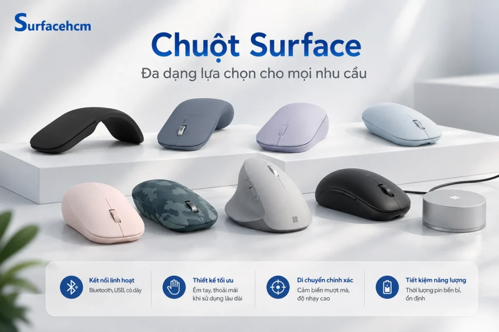 Tổng quan các dòng chuột Surface