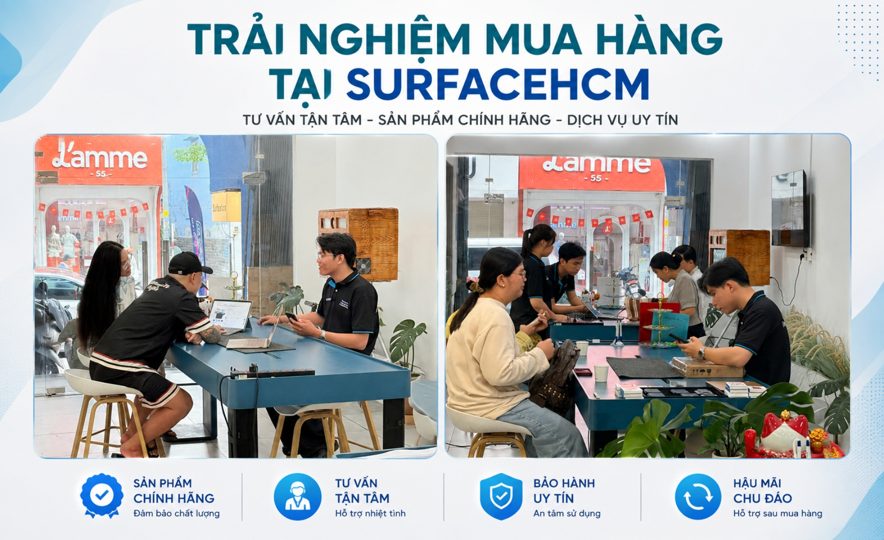 Trải Nghiệm Mua Hàng Tại Surfacehcm