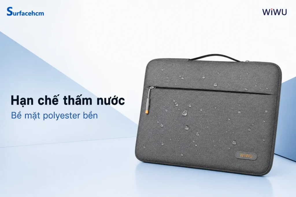Bề mặt polyester hạn chế thấm nước của túi chống sốc WiWU Pilot